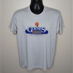 Vintage 80s Men's Large T-shirt Single Stitch USA Paper Thin Crewneck Gray